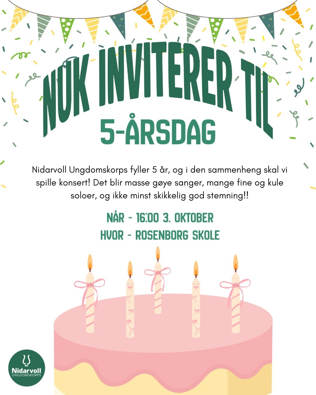 Jubileumsarrangement hos Nidarvoll Ungdomskorps
